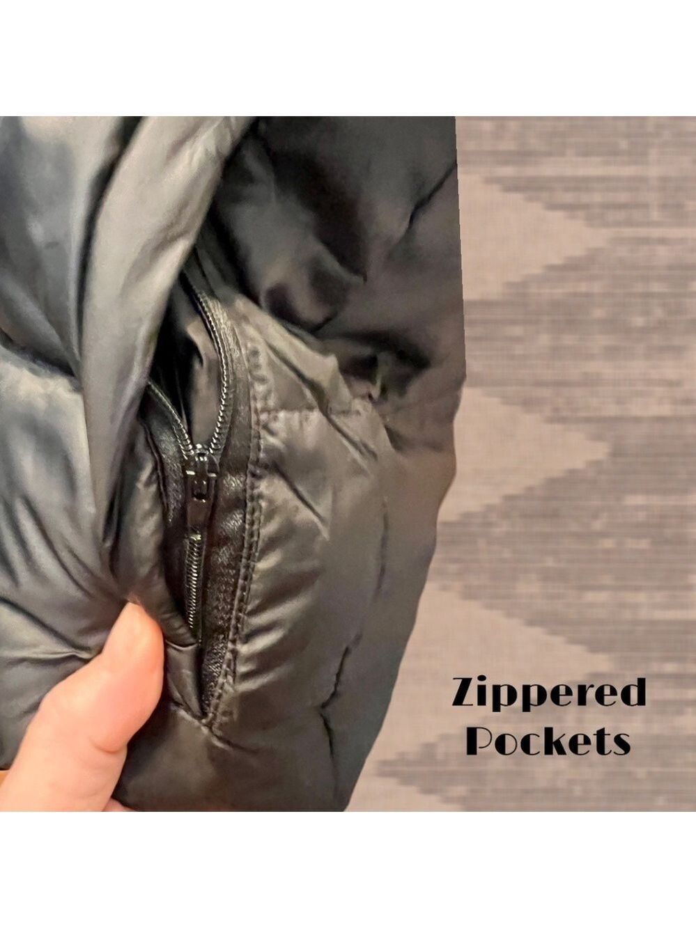 Lightweight Cropped Sleeveless Puffer Vest in Black/Md-NWT - Picture 12 of 15